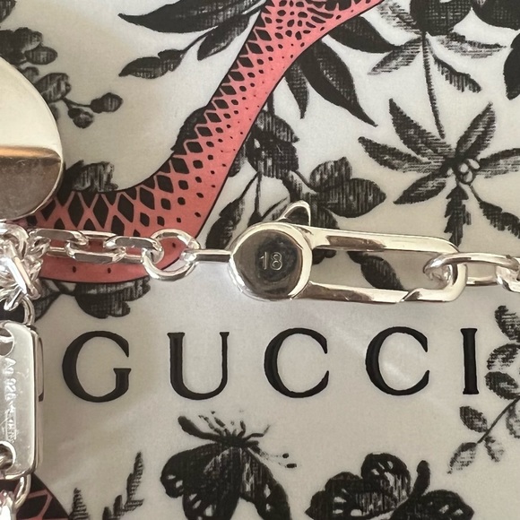 Gucci "Trademark" Silver Multi Charm Bracelet - Picture 5 of 6